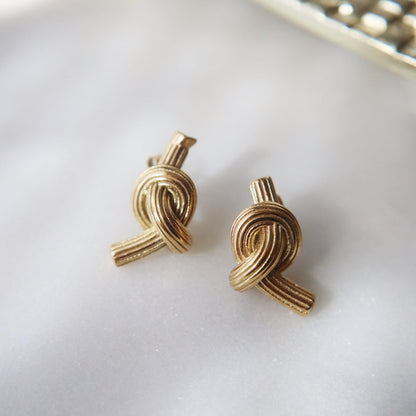 Knotted Earrings - JESSA JEWELRY | GOLD JEWELRY; dainty, affordable gold everyday jewelry. Tarnish free, water-resistant, hypoallergenic. Jewelry for everyday wear