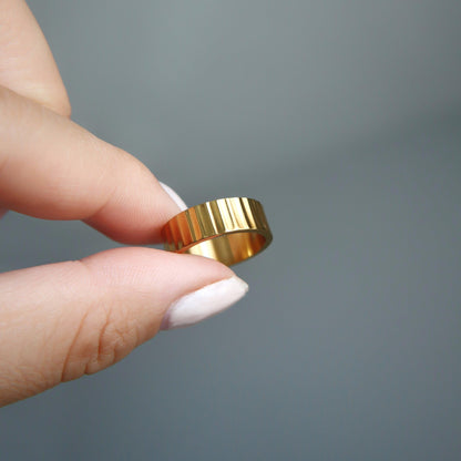 Zana Ring | Cigar Ring - JESSA JEWELRY | GOLD JEWELRY; dainty, affordable gold everyday jewelry. Tarnish free, water-resistant, hypoallergenic. Jewelry for everyday wear