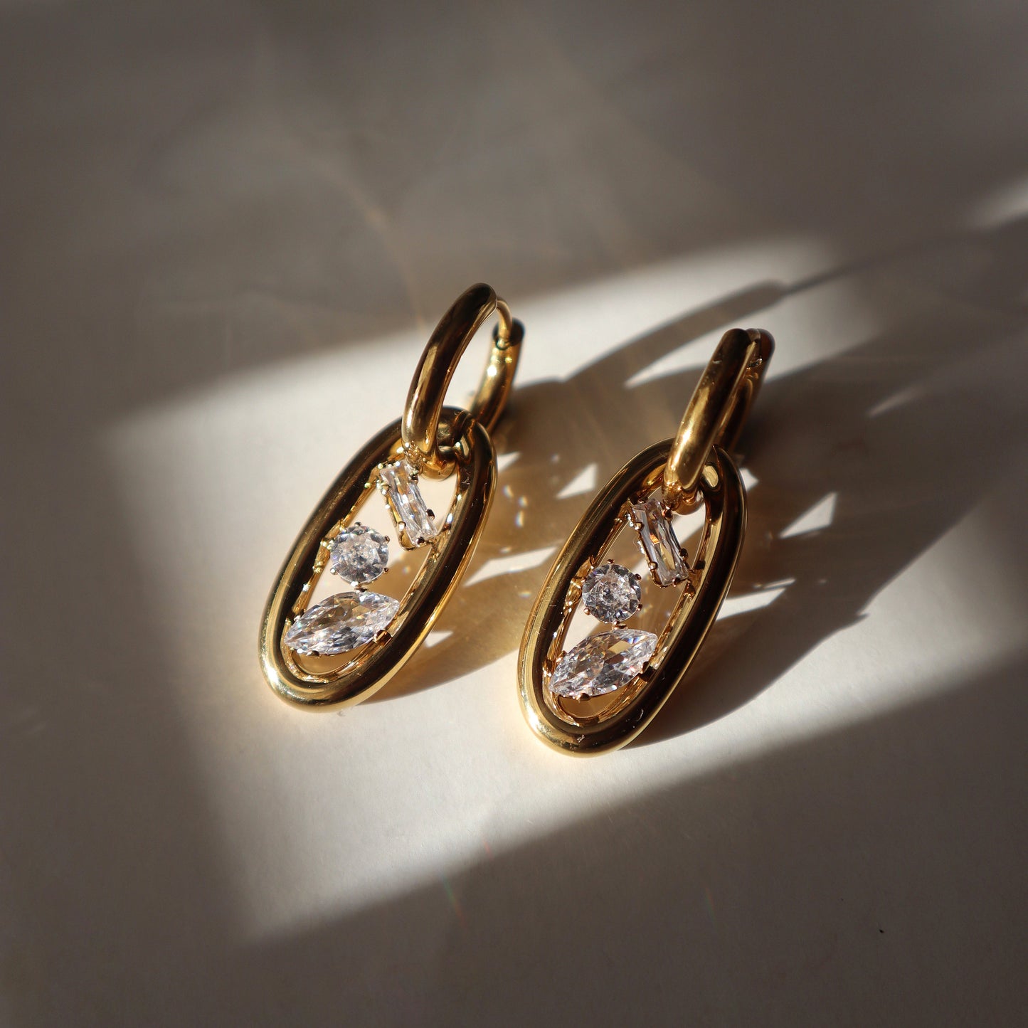 Florence Oval Drop Hoops