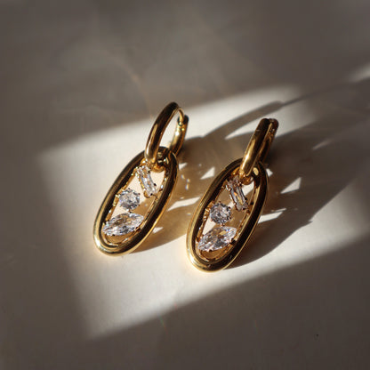 Florence Oval Drop Hoops