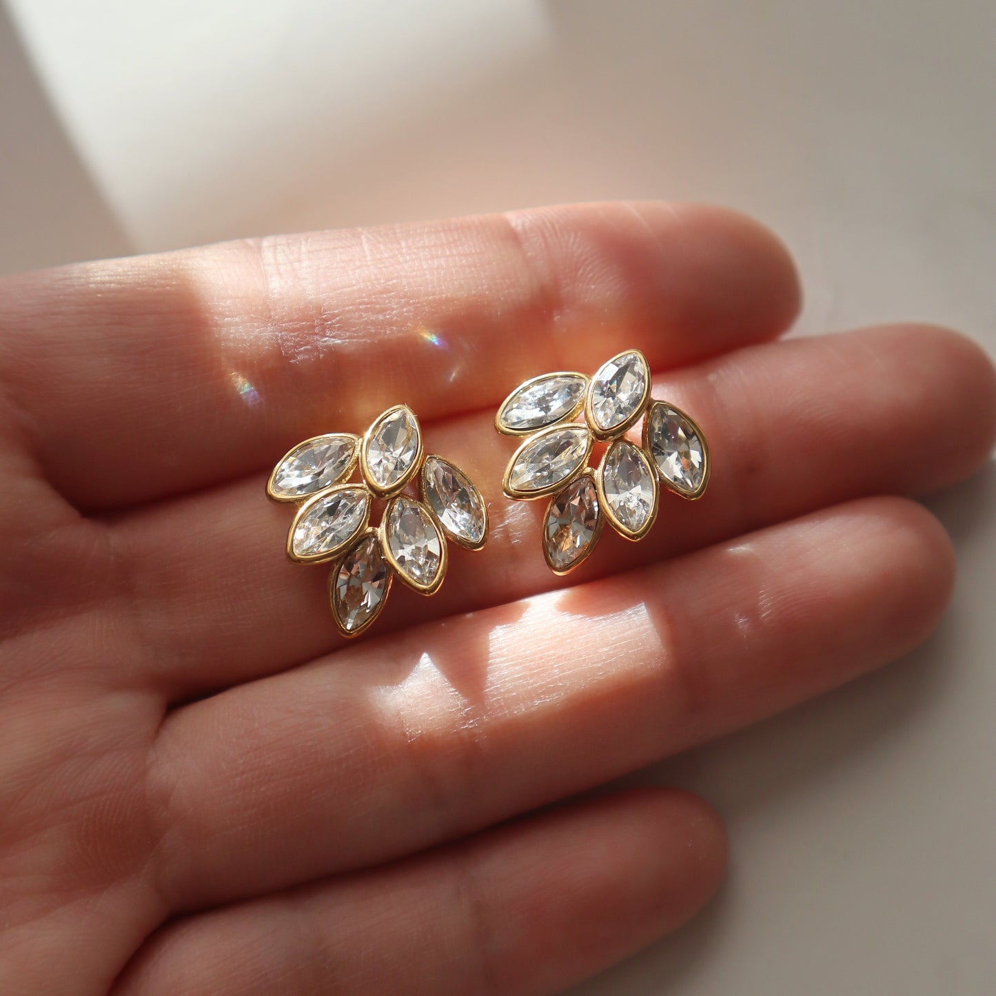 Laurel Earrings | Statement Zirconia Earrings