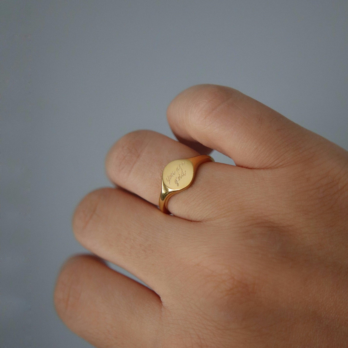 you are gold signet ring