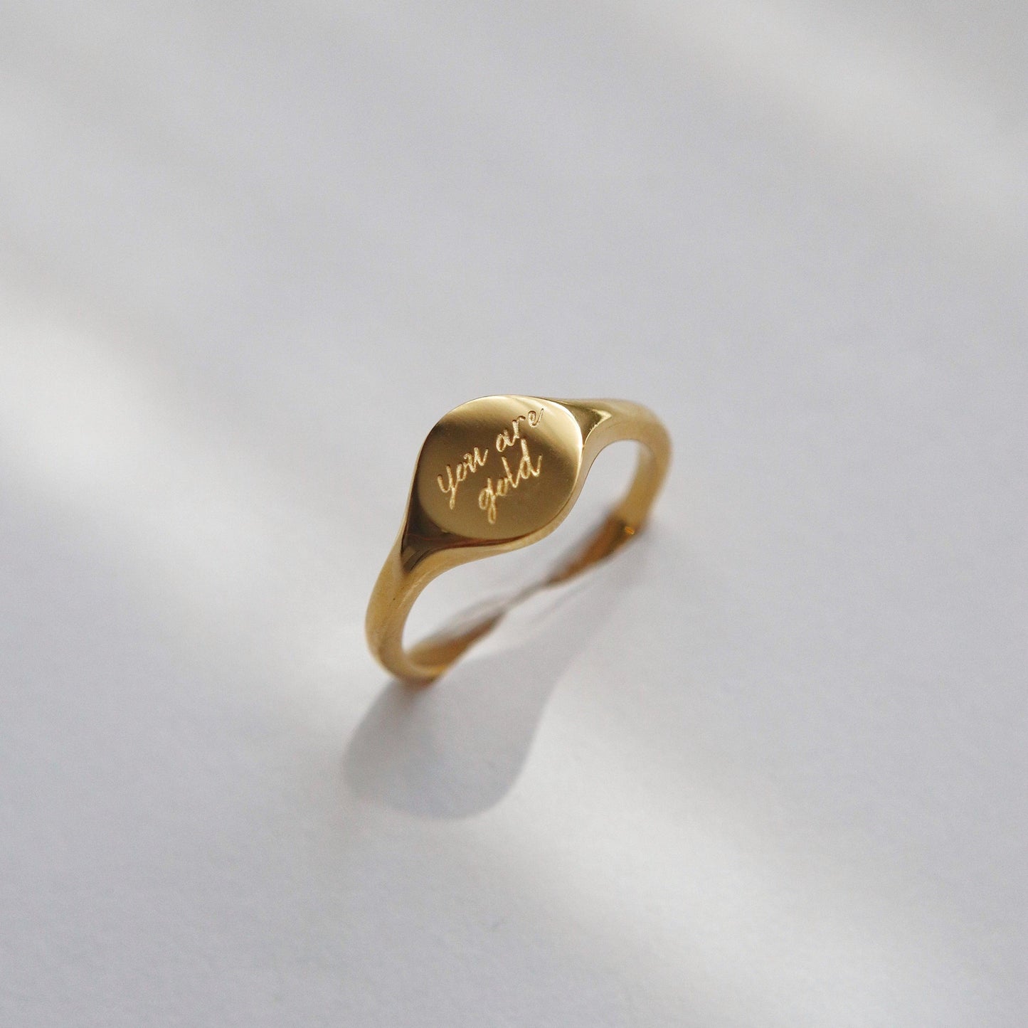 you are gold signet ring - JESSA JEWELRY | GOLD JEWELRY; dainty, affordable gold everyday jewelry. Tarnish free, water-resistant, hypoallergenic. Jewelry for everyday wear