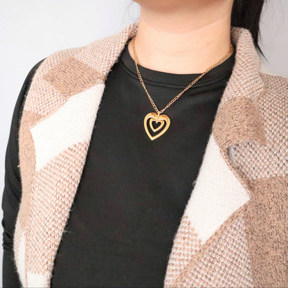 Statement Heart Pendant Necklace