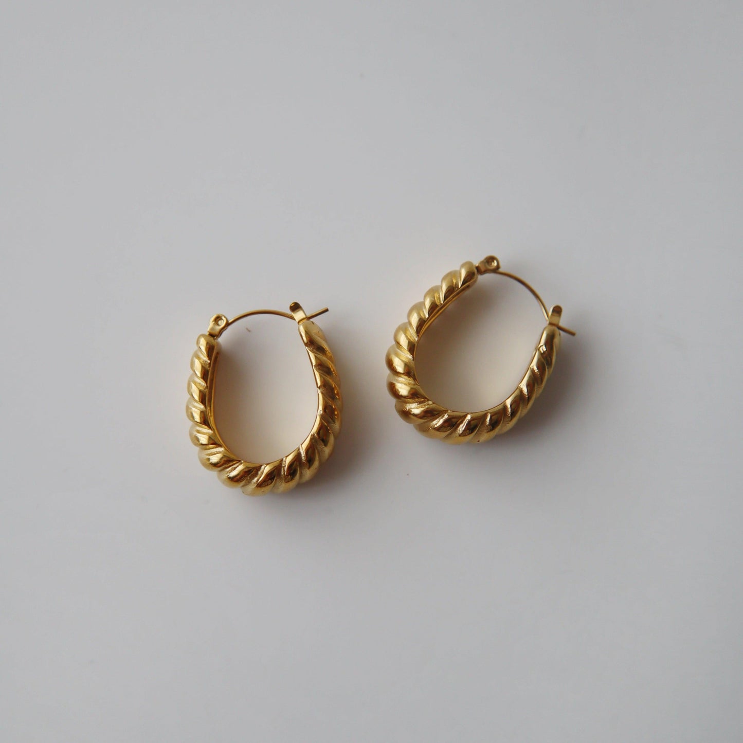 Maxine Hoops | Chunky Gold Hoops - JESSA JEWELRY | GOLD JEWELRY; dainty, affordable gold everyday jewelry. Tarnish free, water-resistant, hypoallergenic. Jewelry for everyday wear