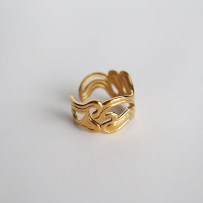 Oceana Ring | Adjustable Ring - JESSA JEWELRY | GOLD JEWELRY; dainty, affordable gold everyday jewelry. Tarnish free, water-resistant, hypoallergenic. Jewelry for everyday wear