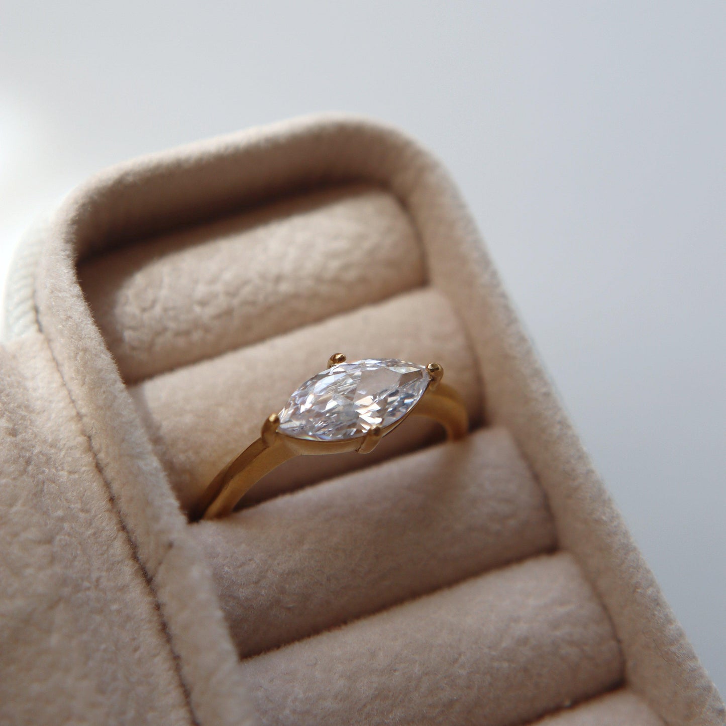 Bridgette Marquise Ring - JESSA JEWELRY | GOLD JEWELRY; dainty, affordable gold everyday jewelry. Tarnish free, water-resistant, hypoallergenic. Jewelry for everyday wear