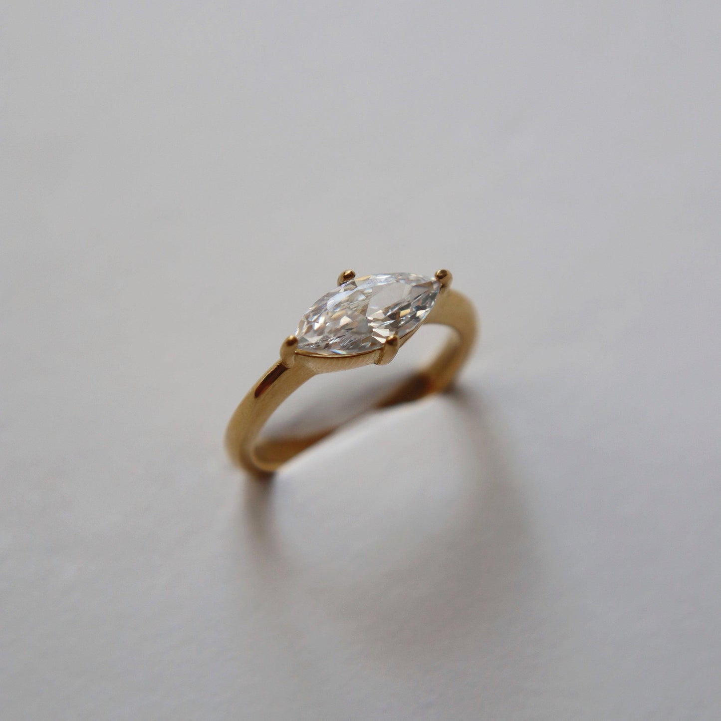 Bridgette Marquise Ring - JESSA JEWELRY | GOLD JEWELRY; dainty, affordable gold everyday jewelry. Tarnish free, water-resistant, hypoallergenic. Jewelry for everyday wear