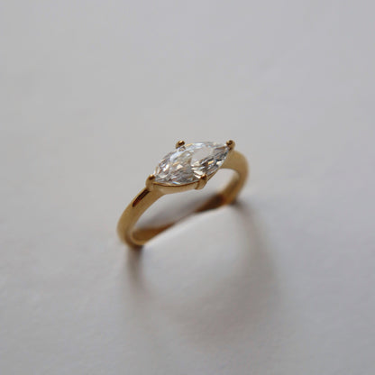 Bridgette Marquise Ring - JESSA JEWELRY | GOLD JEWELRY; dainty, affordable gold everyday jewelry. Tarnish free, water-resistant, hypoallergenic. Jewelry for everyday wear