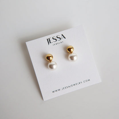 Cassie Earrings - JESSA JEWELRY | GOLD JEWELRY; dainty, affordable gold everyday jewelry. Tarnish free, water-resistant, hypoallergenic. Jewelry for everyday wear