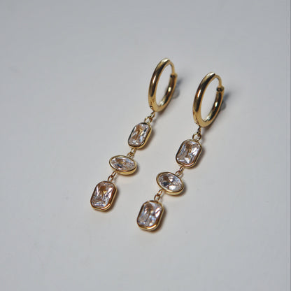 Nara Dangle Hoops | Elegant Dangle Earrings