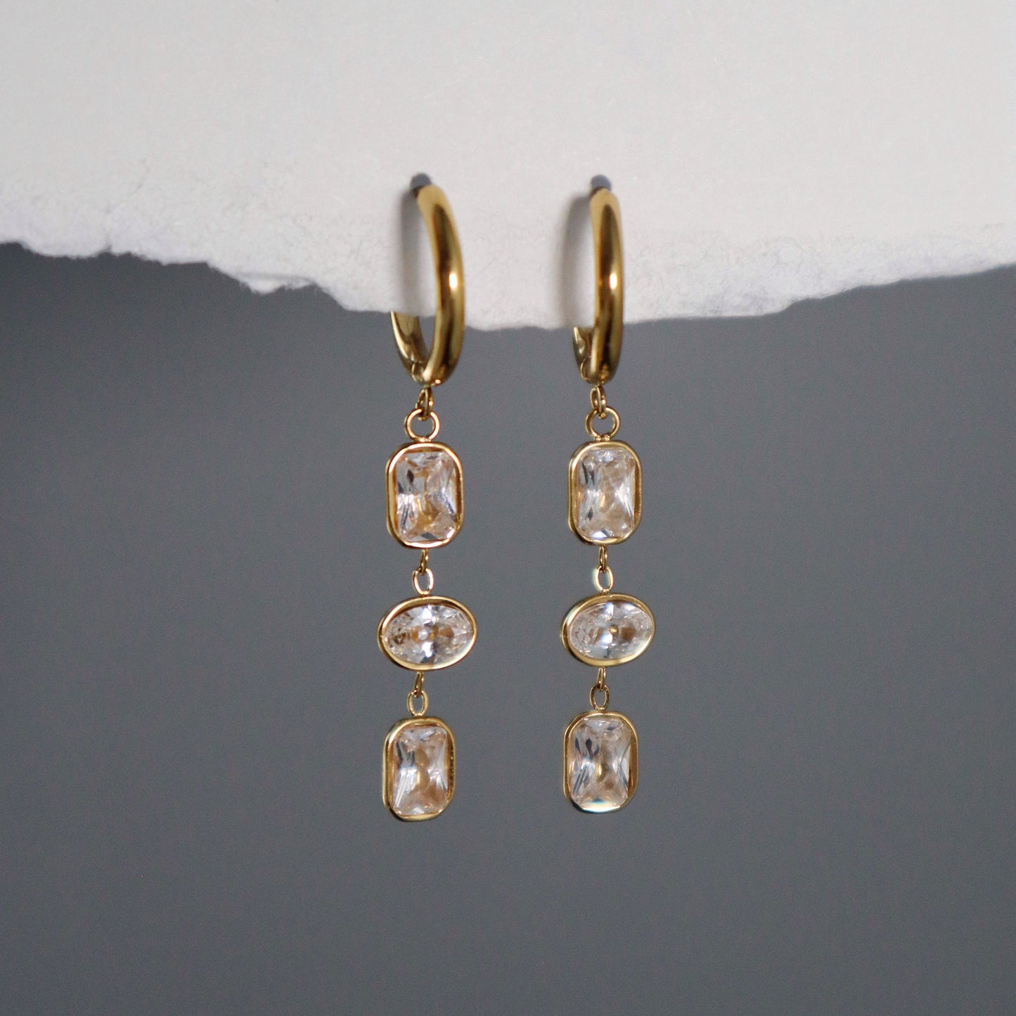 Nara Dangle Hoops | Elegant Dangle Earrings