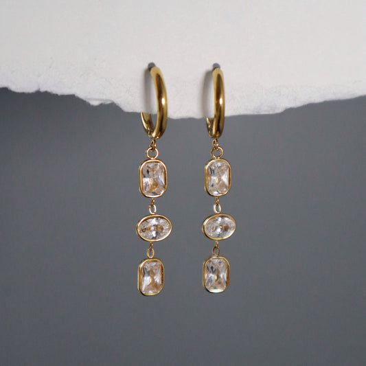 Nara Dangle Hoops | Elegant Dangle Earrings
