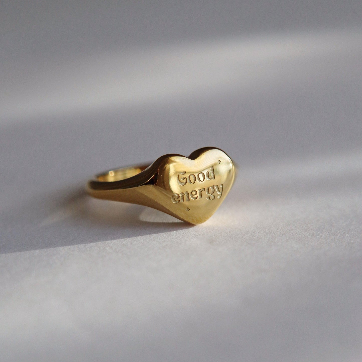 Good Energy Heart Ring - JESSA JEWELRY | GOLD JEWELRY; dainty, affordable gold everyday jewelry. Tarnish free, water-resistant, hypoallergenic. Jewelry for everyday wear