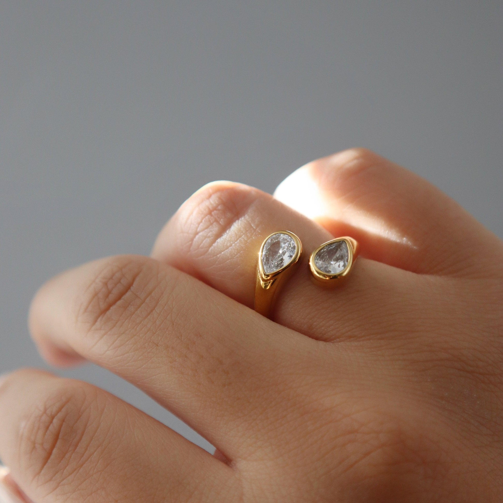 Sloane Wrap Ring - JESSA JEWELRY | GOLD JEWELRY; dainty, affordable gold everyday jewelry. Tarnish free, water-resistant, hypoallergenic. Jewelry for everyday wear