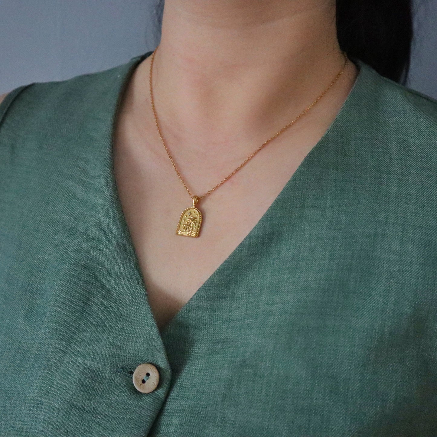 Palm Tree Necklace | Pendant Necklace