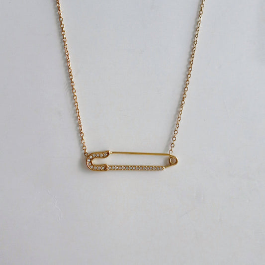 Safety Pin Necklace | Dainty Everyday Necklace