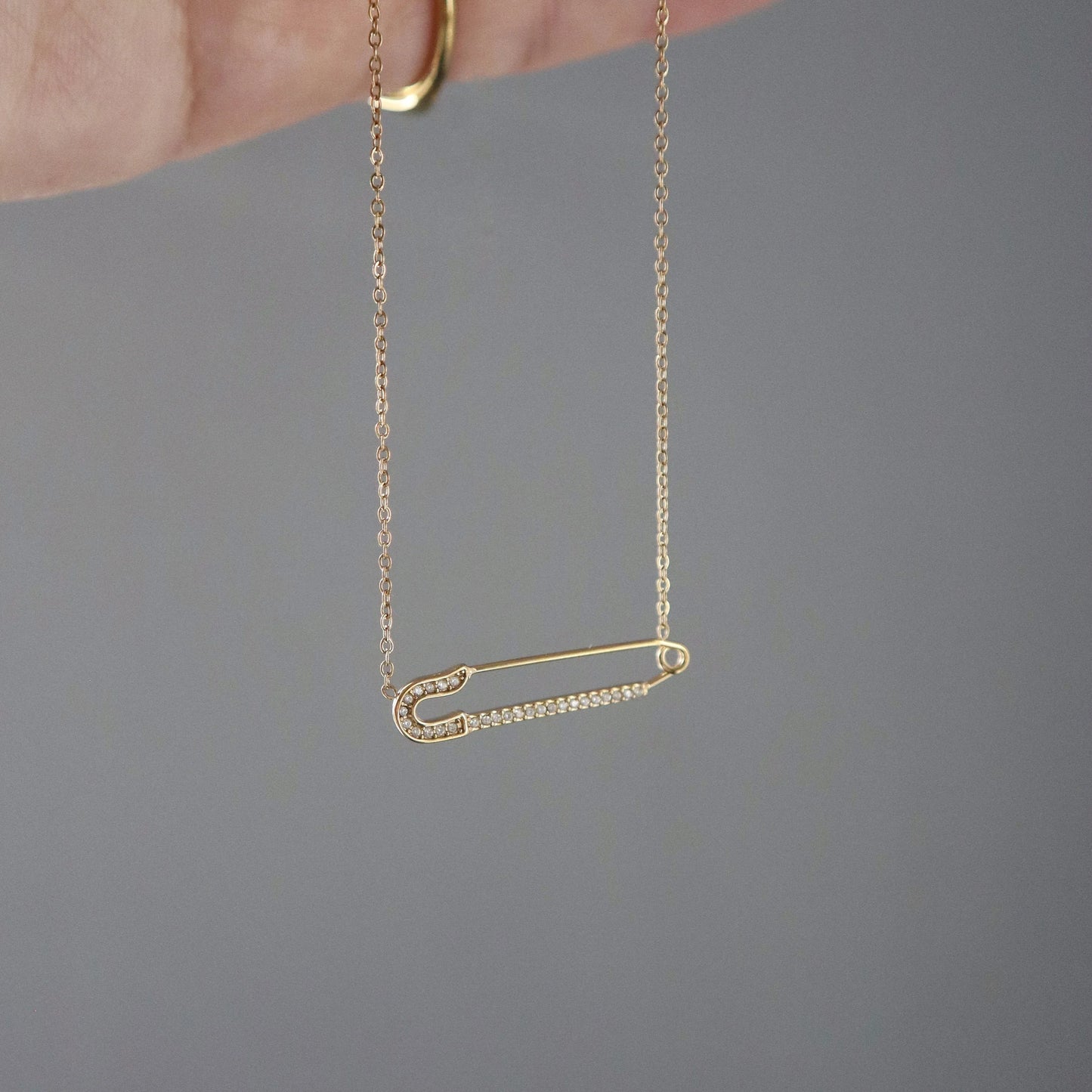 Safety Pin Necklace | Dainty Everyday Necklace