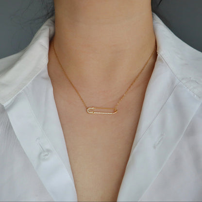 Safety Pin Necklace | Dainty Everyday Necklace