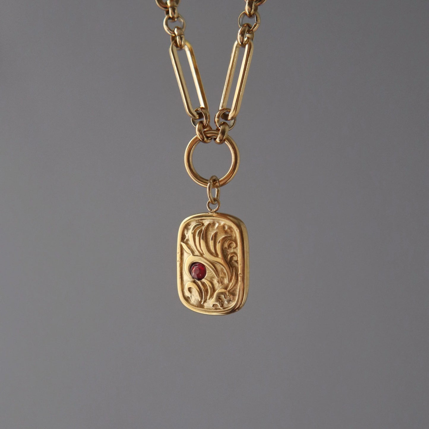 Rosette Paperclip Necklace