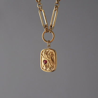 Rosette Paperclip Necklace