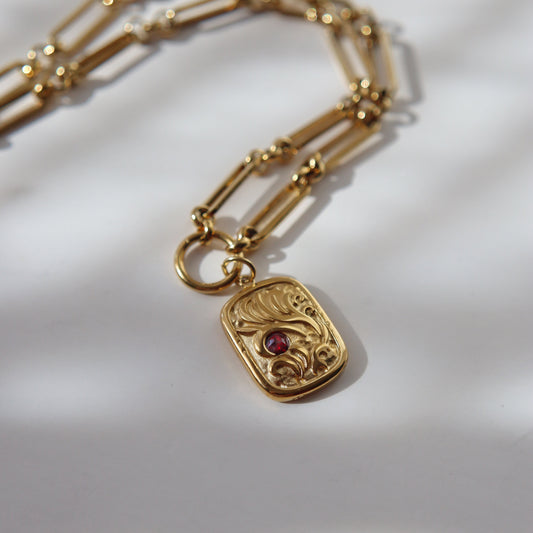 Rosette Paperclip Necklace