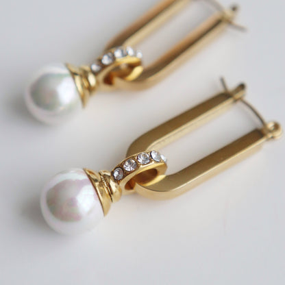 Liliana Hoops | Pearl Drop Hoops