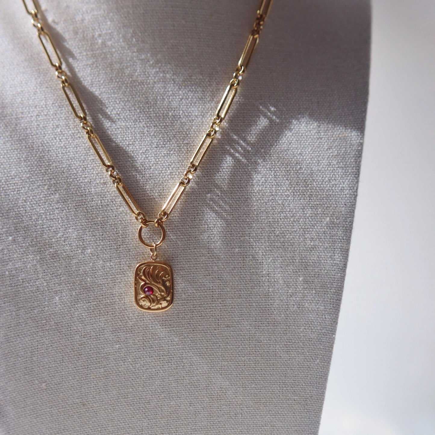 Rosette Paperclip Necklace
