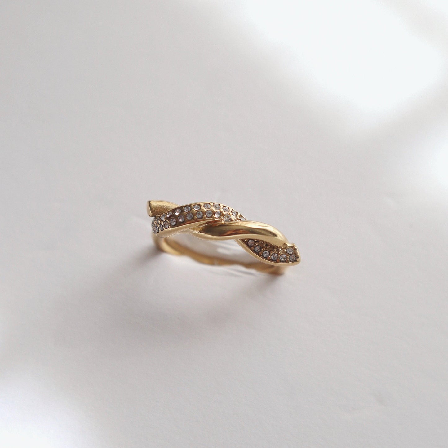 Carmen Twist Ring - JESSA JEWELRY | GOLD JEWELRY; dainty, affordable gold everyday jewelry. Tarnish free, water-resistant, hypoallergenic. Jewelry for everyday wear