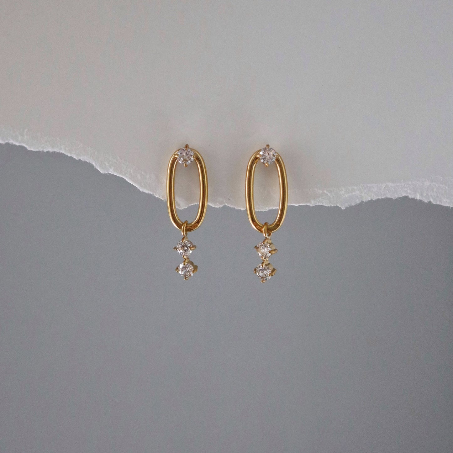 Audrey CZ Dangle Earrings
