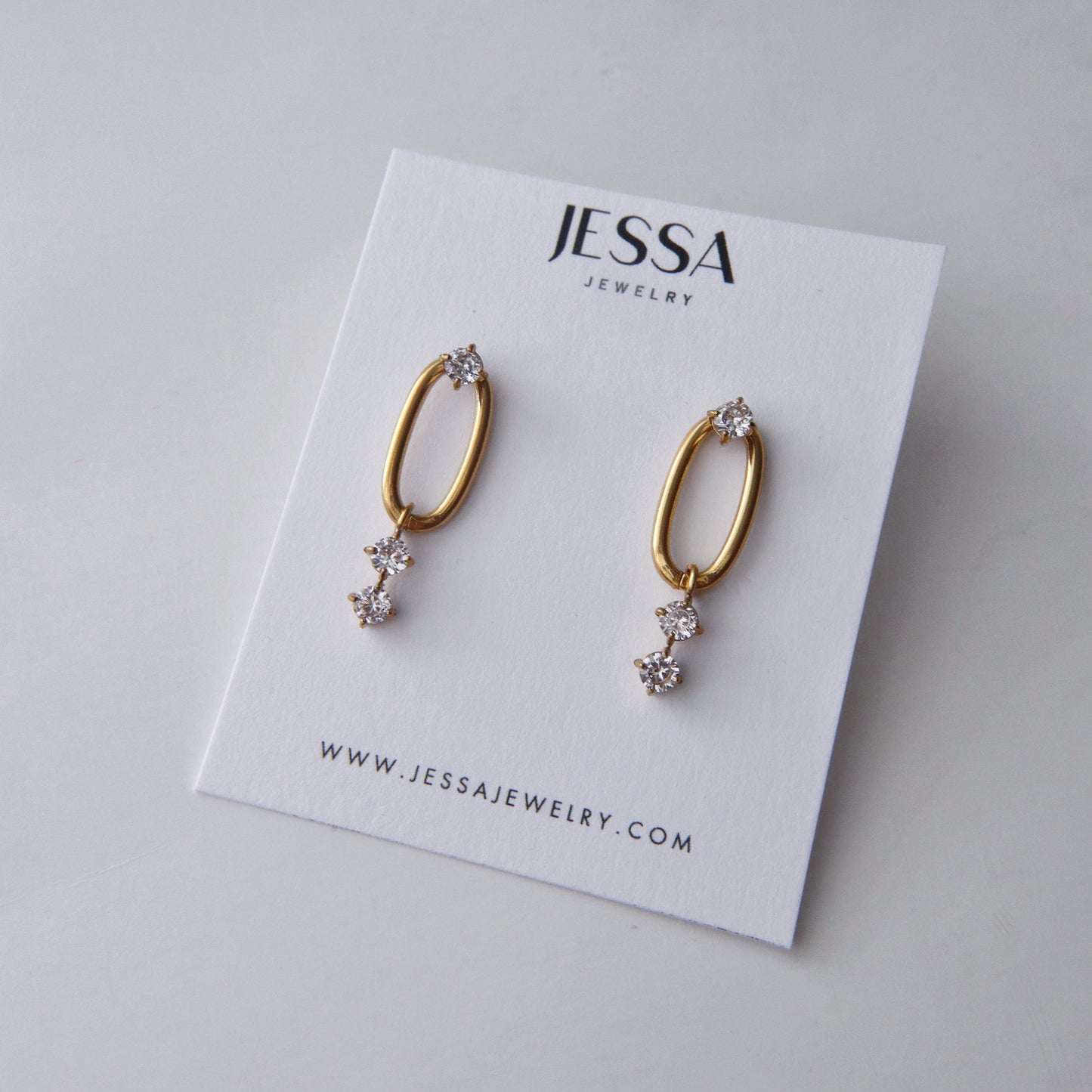 Audrey CZ Dangle Earrings