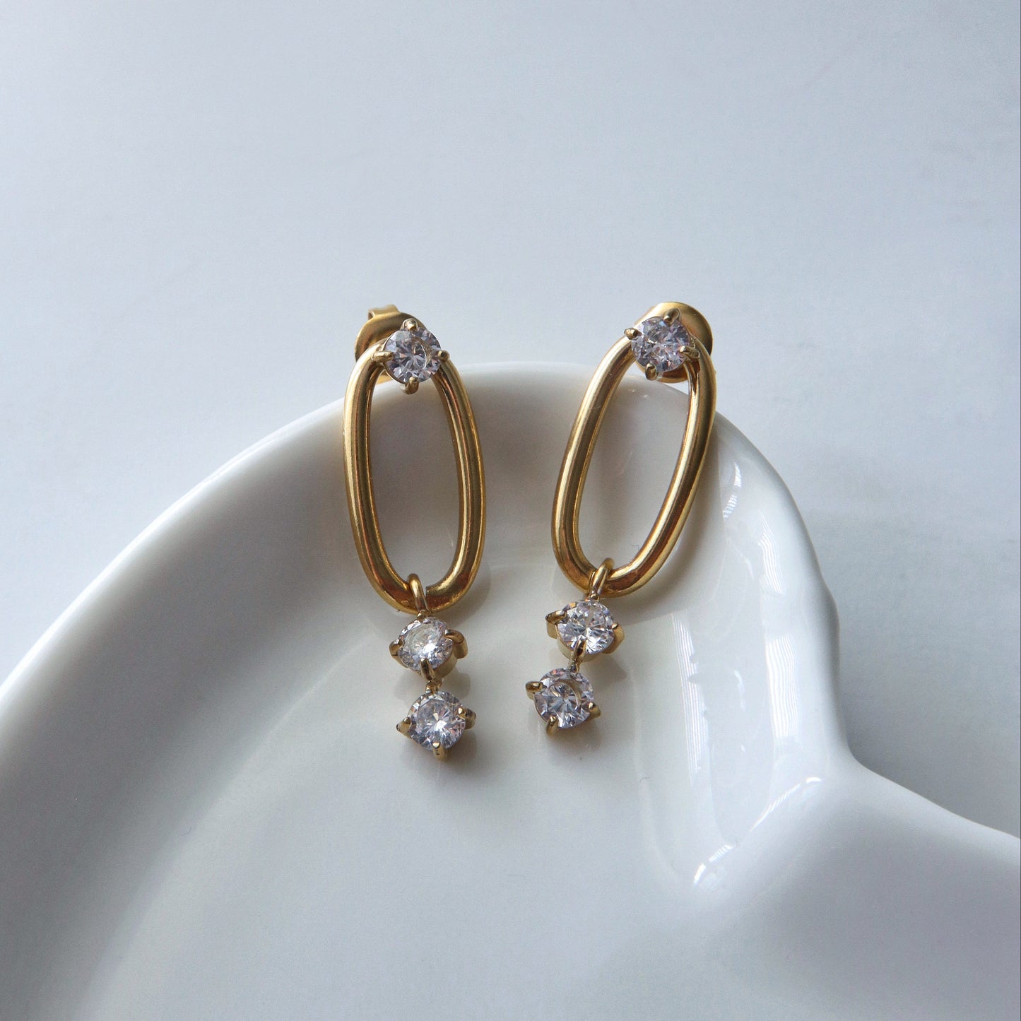 Audrey CZ Dangle Earrings