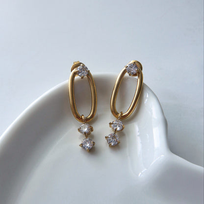 Audrey CZ Dangle Earrings