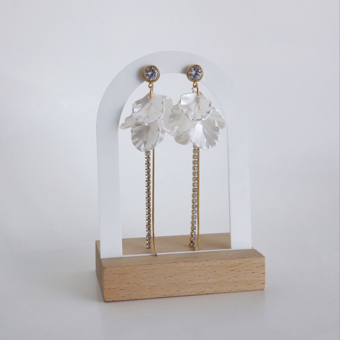 CZ Blossom Drop Earrings | Lightweight Statement Earrings