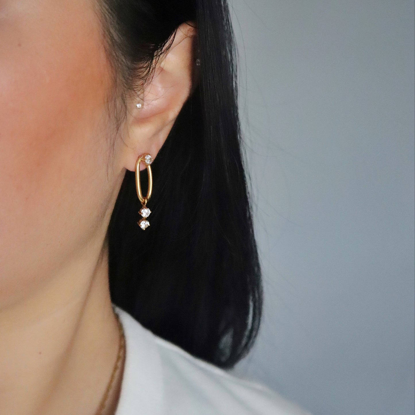 Audrey CZ Dangle Earrings