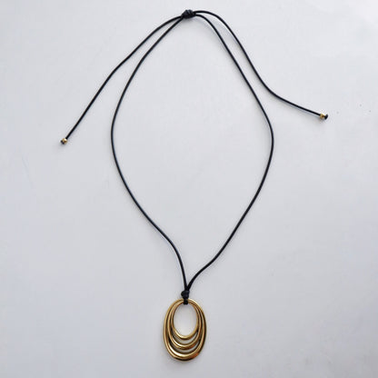 Eclipse Cord Necklace | Adjustable Cord Necklace