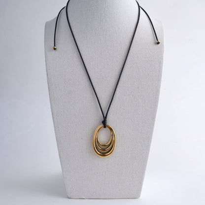 Eclipse Cord Necklace | Adjustable Cord Necklace