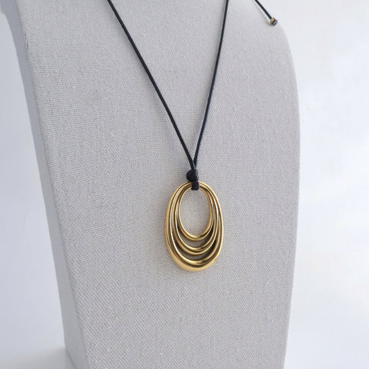 Eclipse Cord Necklace | Adjustable Cord Necklace