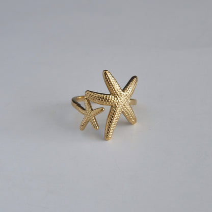 Starfish Adjustable Ring | Beach Jewelry
