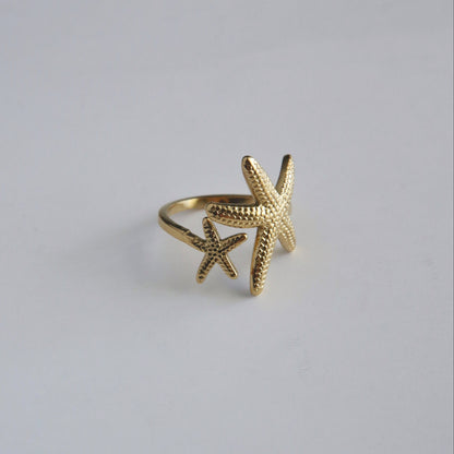 Starfish Adjustable Ring | Beach Jewelry