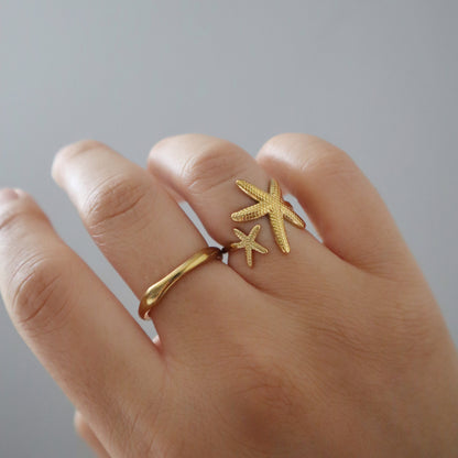 Starfish Adjustable Ring | Beach Jewelry