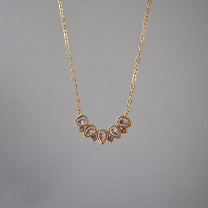 Emmy Teardrop Bar Necklace