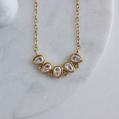 Emmy Teardrop Bar Necklace