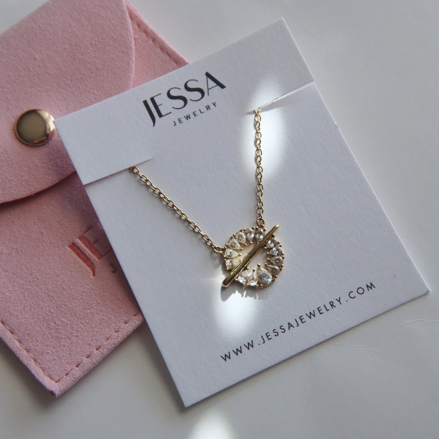 Eternity Halo Necklace | Everyday Necklace