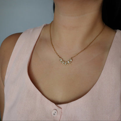 Emmy Teardrop Bar Necklace