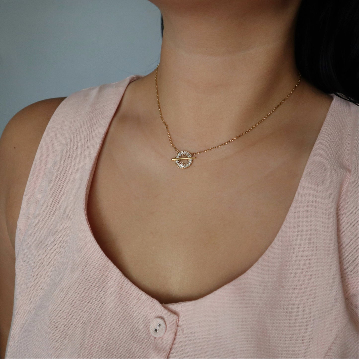 Eternity Halo Necklace | Everyday Necklace