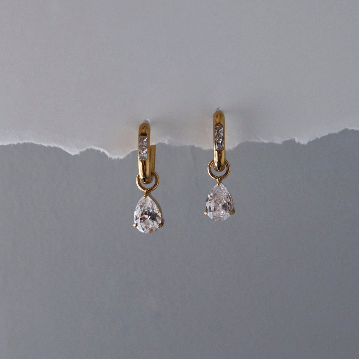 Ellie Teardrop Hoops | Elegant Drop Earrings
