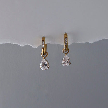 Ellie Teardrop Hoops | Elegant Drop Earrings
