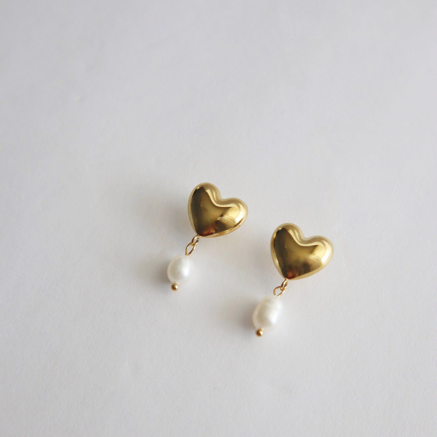 Valentina Earrings | Pearl Drop Heart Earrings