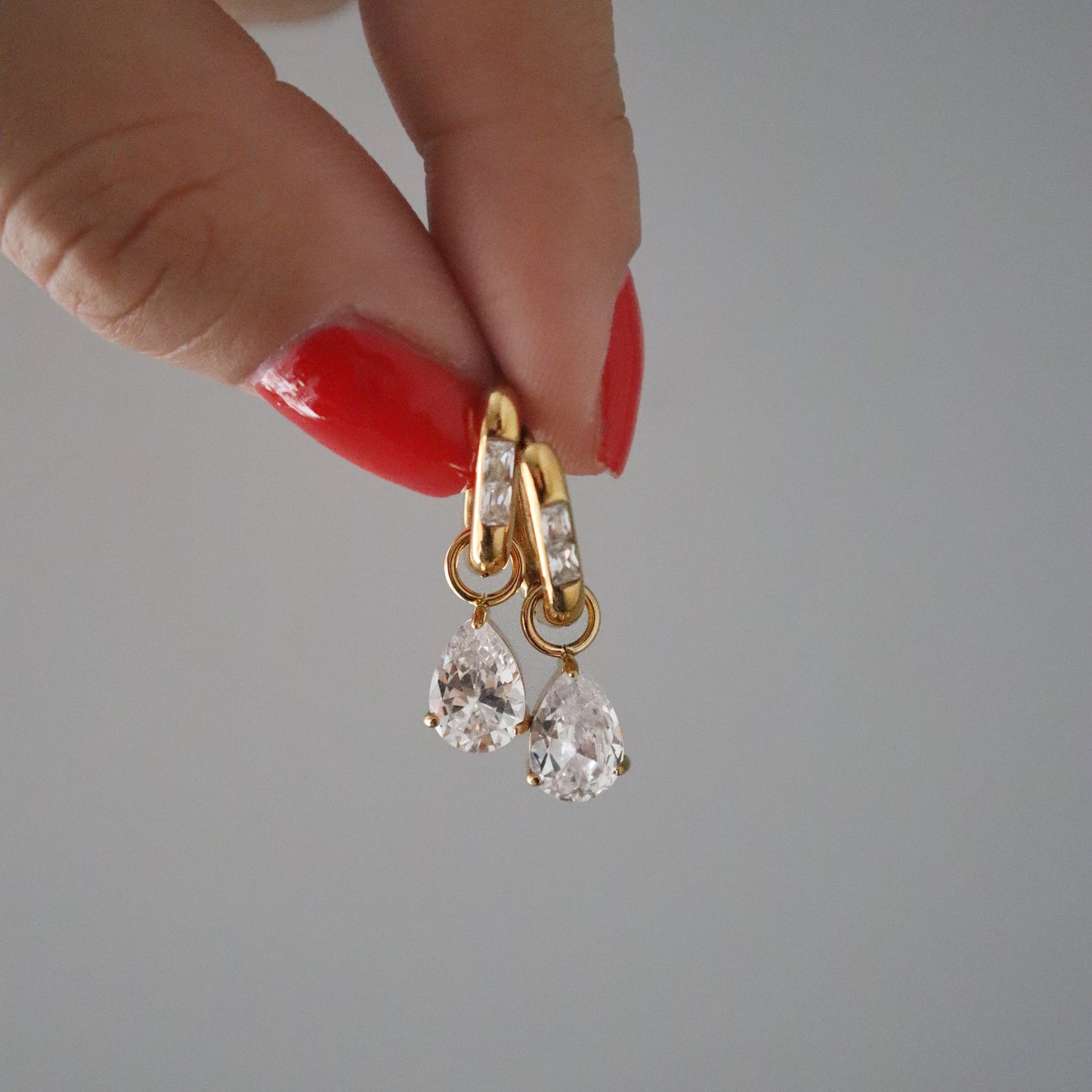 Ellie Teardrop Hoops | Elegant Drop Earrings